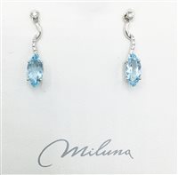 Orecchini Miluna Donna in Oro bianco Topazio 2.86 Ct ERD1510 - ERD1510